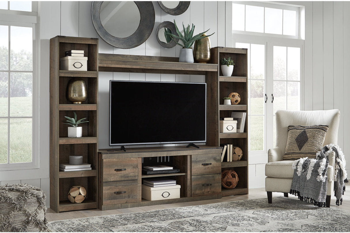 Trinell Brown 4-Piece Entertainment Center from Ashley - Luna Furniture