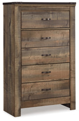 Trinell Brown Full Bookcase Storage Bed, Dresser, Mirror, Chest and 2 Nightstands from Ashley - Luna Furniture