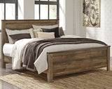 Trinell Brown King Panel Bed, Dresser, Mirror and 2 Nightstands from Ashley - Luna Furniture