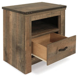 Trinell Brown Queen Panel Bed, Chest and 2 Nightstands from Ashley - Luna Furniture