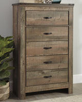 Trinell Brown Queen Panel Headboard, Dresser, Mirror, Chest and Nightstand from Ashley - Luna Furniture