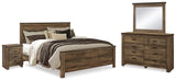Trinell King Panel Bed, Dresser, Mirror and Nightstand from Ashley - Luna Furniture