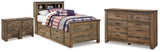 Trinell Twin Bookcase Bed, Dresser and 2 Nightstands from Ashley - Luna Furniture