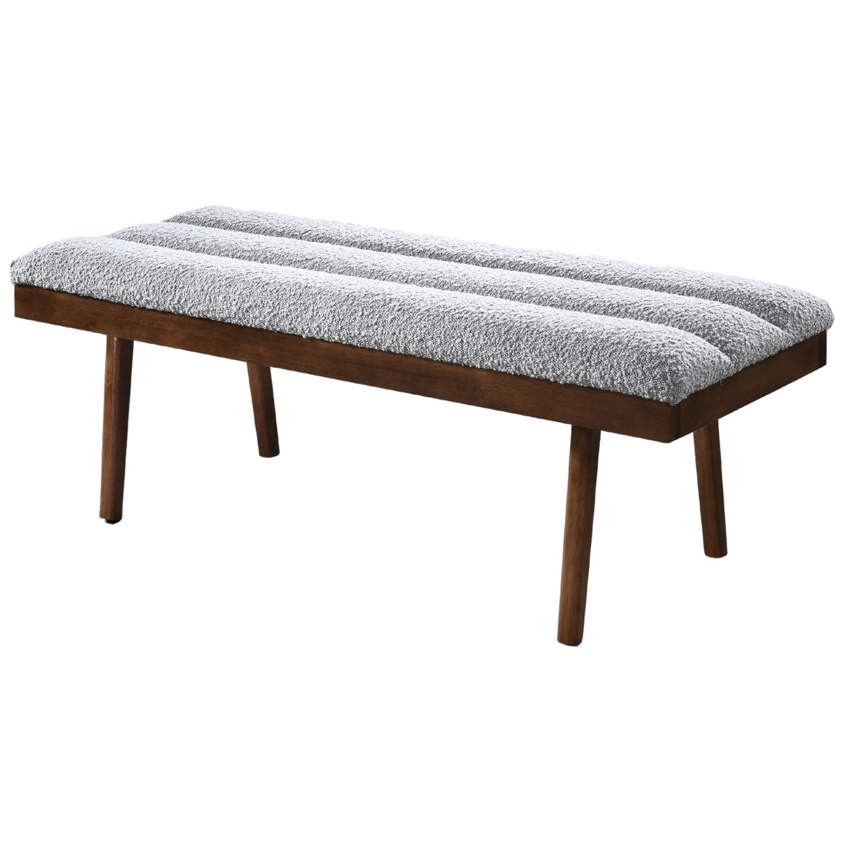 Troni Light Gray Boucle Bench from Midinmod - Luna Furniture