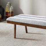 Troni Light Gray Boucle Bench from Midinmod - Luna Furniture