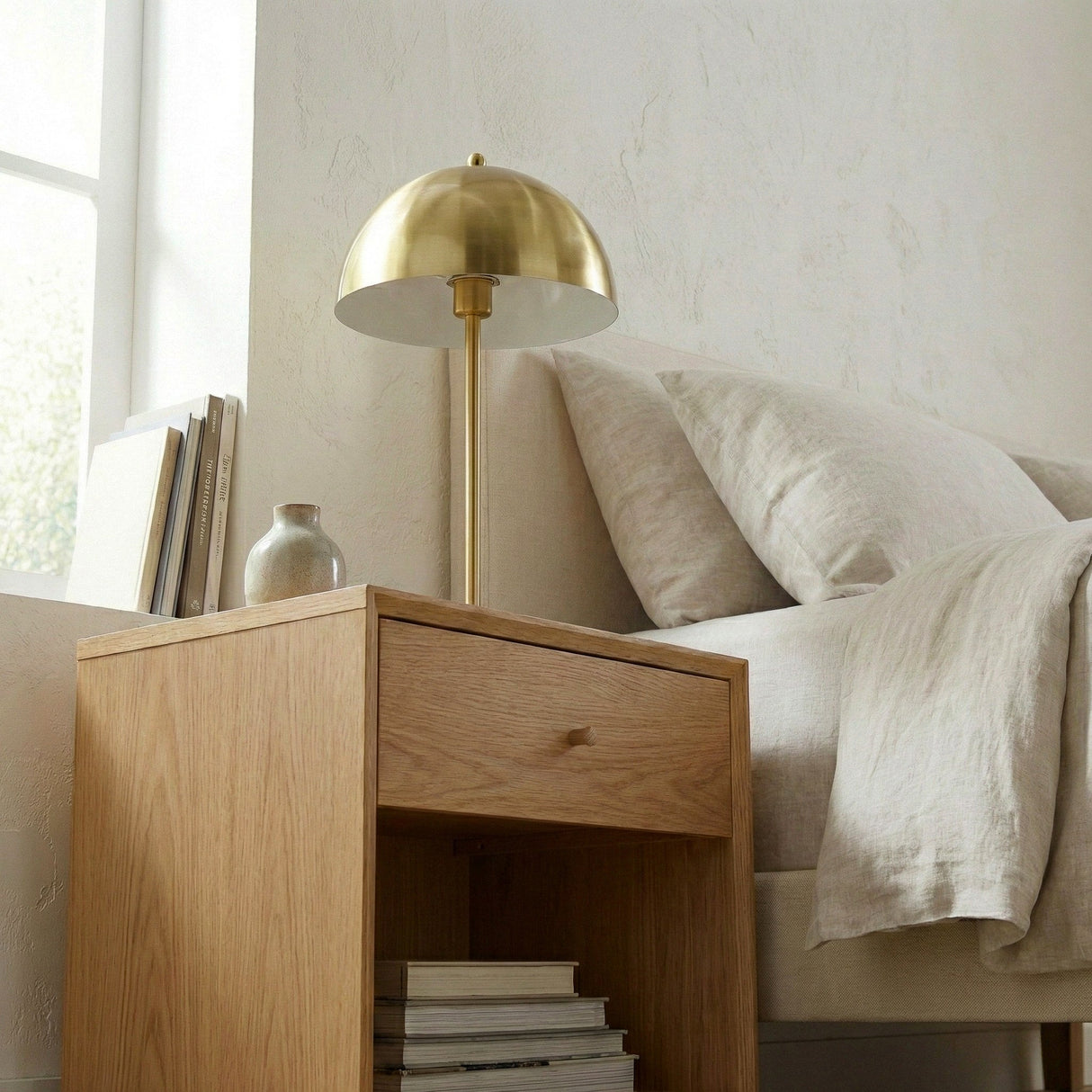 Tundra Table Lamp - Gold outer - White inner from Ashcroft Furniture - Luna Furniture