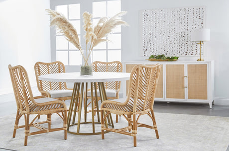 Turino 54" Round Dining Table Concrete Top from Essentials For Living - Luna Furniture
