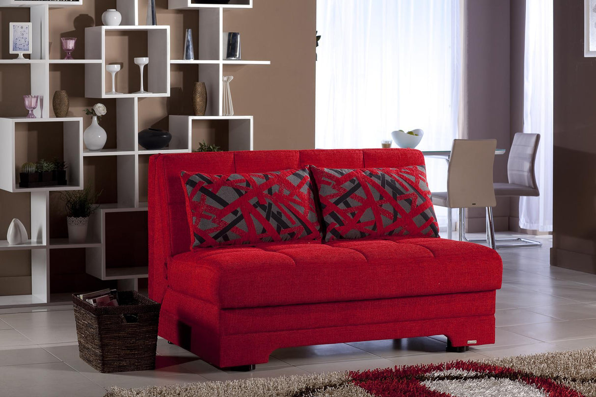 Twist Story Red Sleeper Loveseat from Bellona - Luna Furniture