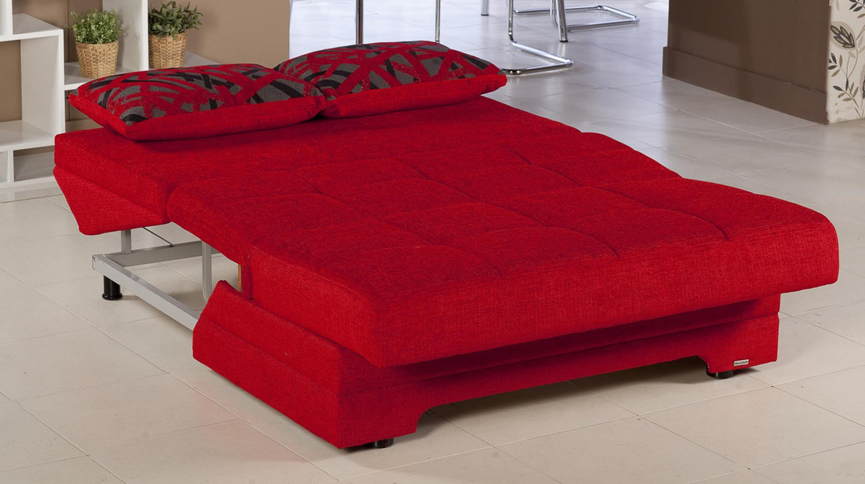 Twist Story Red Sleeper Loveseat from Bellona - Luna Furniture