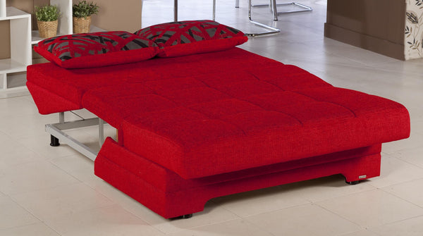 Twist Story Red Sleeper Loveseat