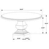 Twyla Dark Cocoa 5-Piece Round Wood Dining Room Set from Coaster - Luna Furniture