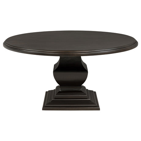 Twyla Dark Cocoa 60-inch Round Wood Dining Room Table from Coaster - Luna Furniture