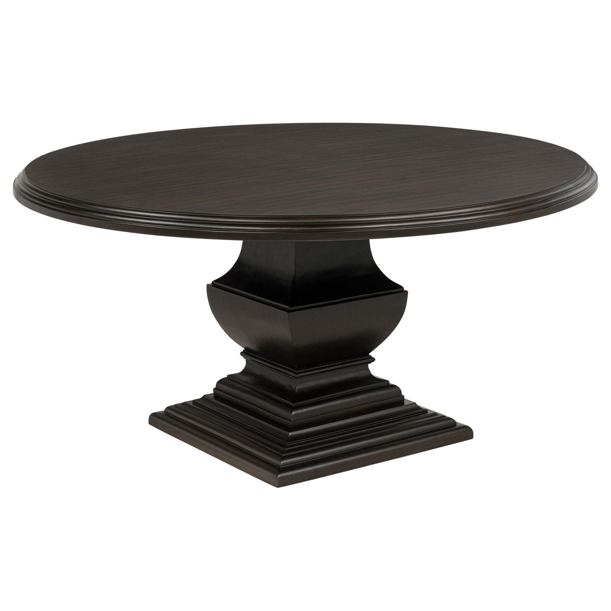Twyla Dark Cocoa 7-Piece Round Wood Dining Room Set from Coaster - Luna Furniture