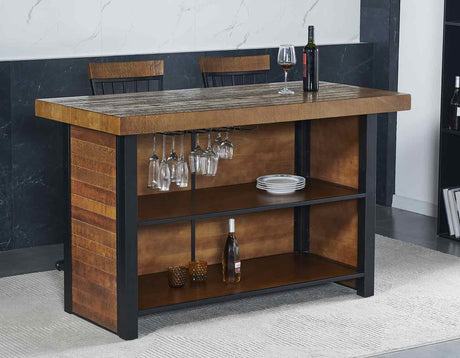 Tyler Chestnut/Black 38-inch Counter Bar from Steve Silver - Luna Furniture