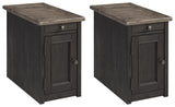 Tyler Creek 2 End Tables in Grayish Brown/Black from Ashley - Luna Furniture