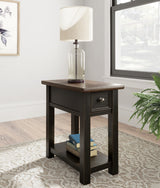 Tyler Creek 2 End Tables in Grayish Brown/Black from Ashley - Luna Furniture