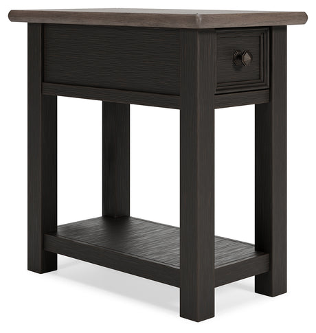 Tyler Creek 2 End Tables in Grayish Brown/Black from Ashley - Luna Furniture