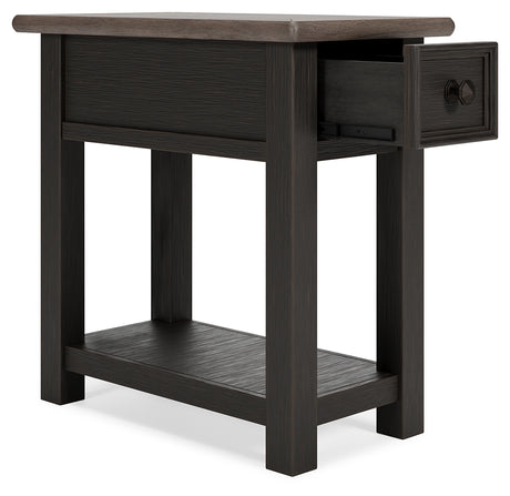 Tyler Creek 2 End Tables in Grayish Brown/Black from Ashley - Luna Furniture