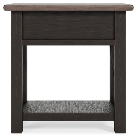 Tyler Creek 2 End Tables in Grayish Brown/Black from Ashley - Luna Furniture