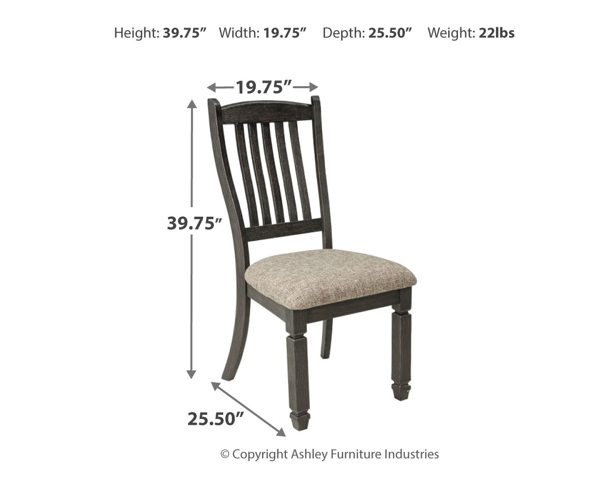Tyler Creek 2-Piece Dining Room Chair in Black/Grayish Brown from Ashley - Luna Furniture