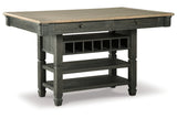 Tyler Creek Black/Grayish Brown Counter Height Dining Table and 4 Barstools with Server from Ashley Furniture - Luna Furniture