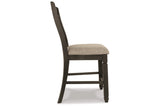 Tyler Creek Black/Grayish Brown Counter Height Dining Table and 4 Barstools with Server from Ashley Furniture - Luna Furniture