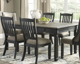 Tyler Creek Black/Grayish Brown Dining Table and 4 Chairs from Ashley - Luna Furniture