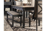 Tyler Creek Black/Grayish Brown Dining Table and 4 Chairs with Bench from Ashley - Luna Furniture
