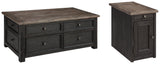 Tyler Creek Coffee Table with 1 End Table in Grayish Brown/Black from Ashley - Luna Furniture
