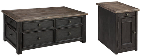 Tyler Creek Coffee Table with 1 End Table in Grayish Brown/Black from Ashley - Luna Furniture