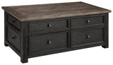 Tyler Creek Coffee Table with 1 End Table in Grayish Brown/Black from Ashley - Luna Furniture