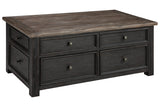 Tyler Creek Grayish Brown/Black Coffee Table and 2 Chairside End Tables from Ashley - Luna Furniture