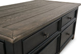 Tyler Creek Grayish Brown/Black Coffee Table and 2 End Tables from Ashley - Luna Furniture