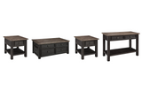 Tyler Creek Grayish Brown/Black Coffee Table and 2 End Tables with Console from Ashley - Luna Furniture