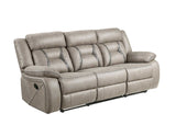 Tyson Gray Recliner Sofa w/Drop Down Table and Power Strip from Steve Silver - Luna Furniture