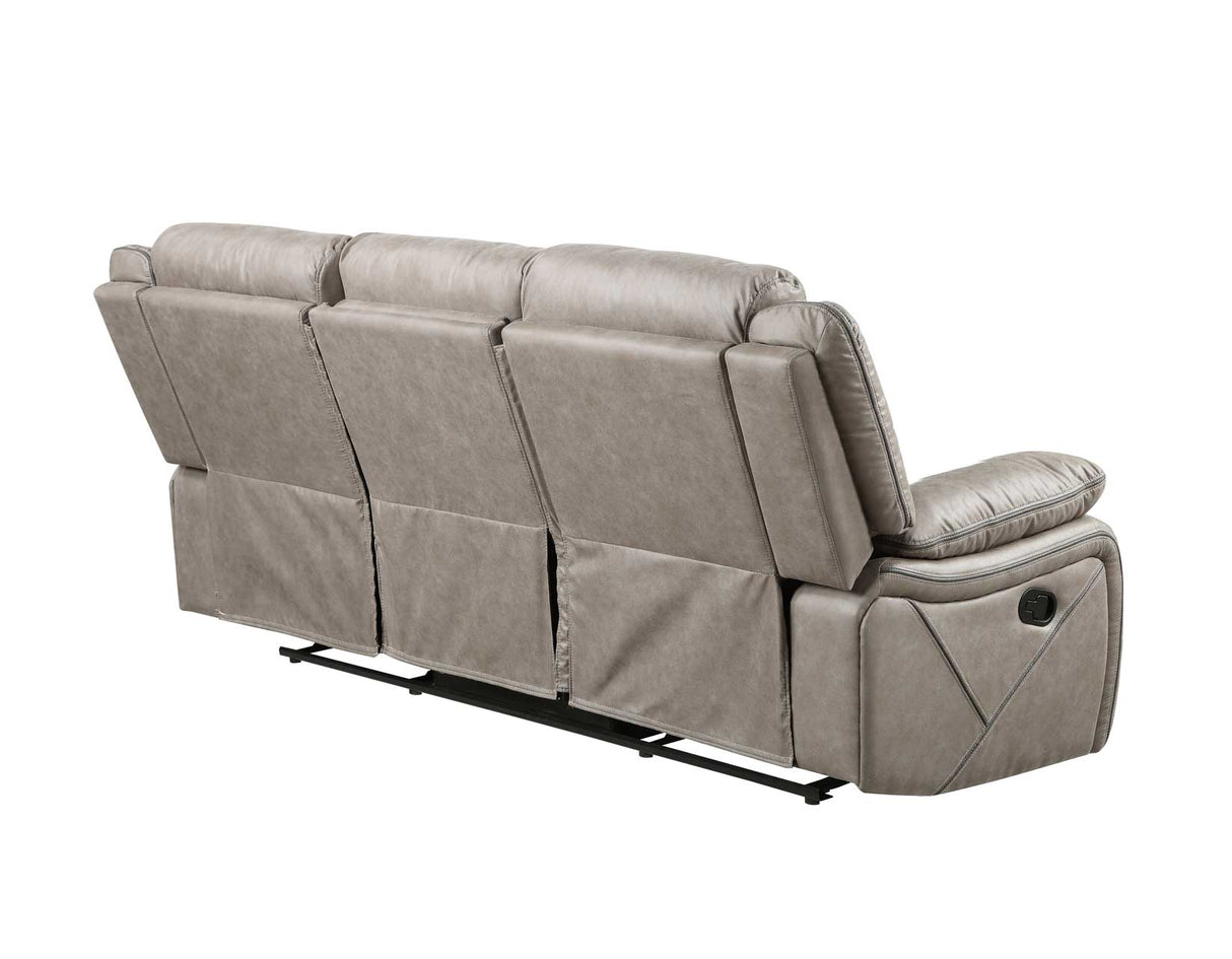 Tyson Gray Recliner Sofa w/Drop Down Table and Power Strip from Steve Silver - Luna Furniture