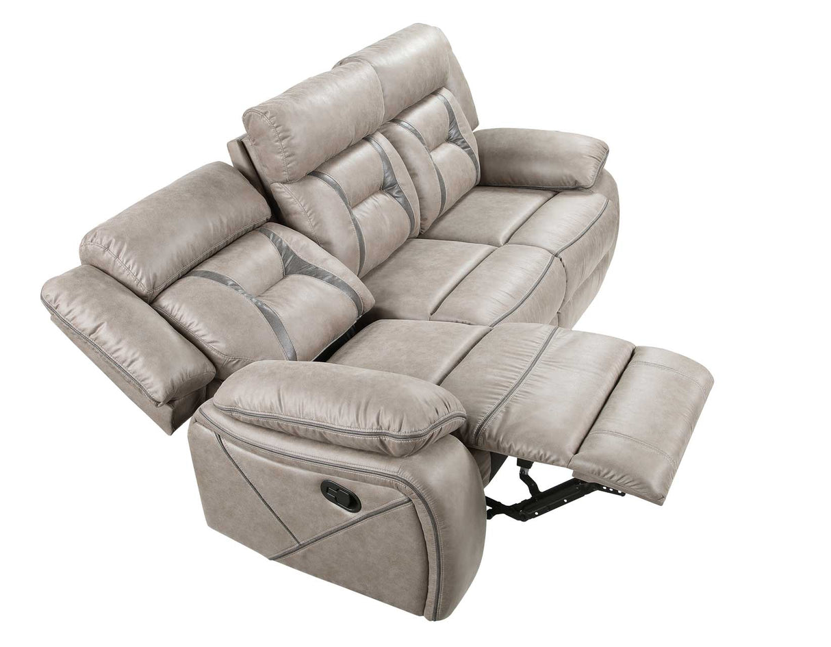 Tyson Gray Recliner Sofa w/Drop Down Table and Power Strip from Steve Silver - Luna Furniture