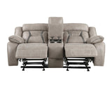 Tyson Gray Reclining Glider Console Loveseat from Steve Silver - Luna Furniture