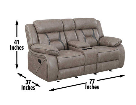 Tyson Gray Reclining Glider Console Loveseat from Steve Silver - Luna Furniture