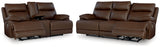 VonRyan Tobacco Sofa and Loveseat Power Reclining Living Room Set from Ashley - Luna Furniture
