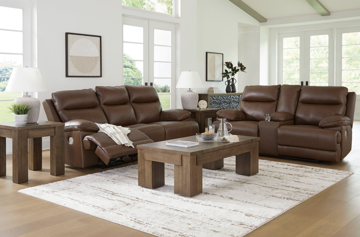 VonRyan Tobacco Power Reclining Living Room Set