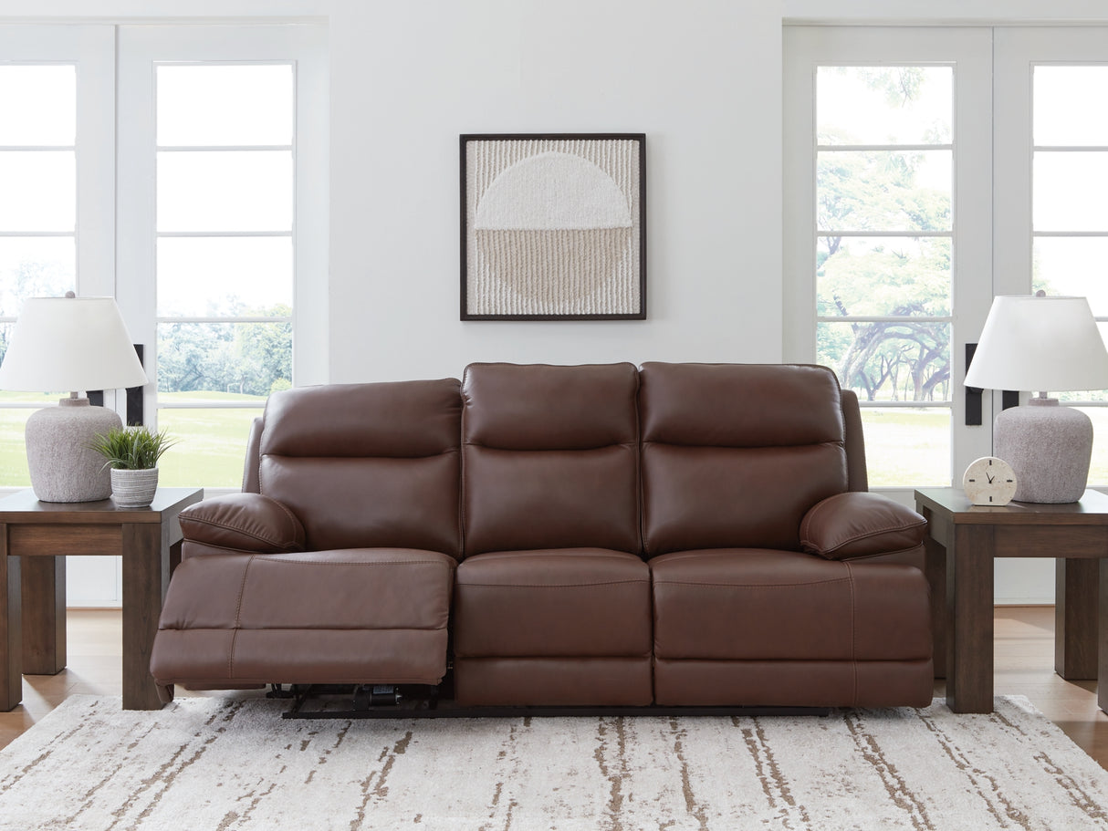VonRyan Tobacco Power Reclining Sofa from Ashley - Luna Furniture