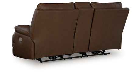 VonRyan Tobacco Power Reclining Loveseat from Ashley - Luna Furniture