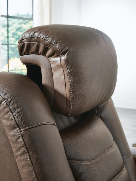 High Impact Tobacco Power Recliner from Ashley Furniture - Luna Furniture
