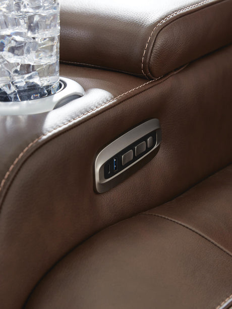 High Impact Tobacco Power Recliner from Ashley Furniture - Luna Furniture