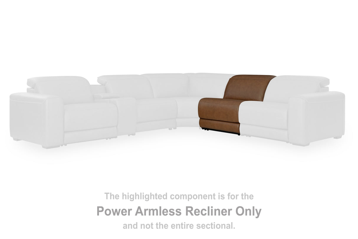 Magic Man Caramel Power Armless Recliner from Ashley - Luna Furniture