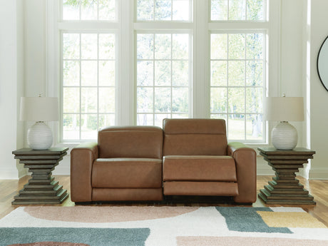Magic Man Caramel 2-Piece Power Reclining Loveseat from Ashley Furniture - Luna Furniture