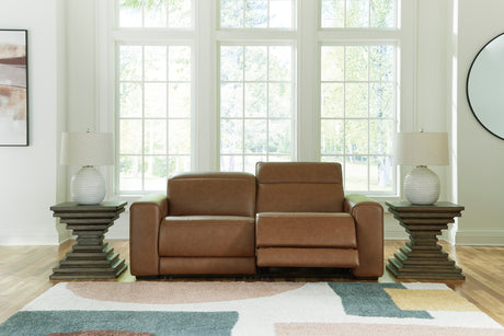 Magic Man Caramel 2-Piece Power Reclining Loveseat from Ashley - Luna Furniture
