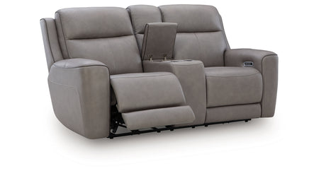 5Z-Comfort Coin Power Reclining Loveseat with Console from Ashley - Luna Furniture
