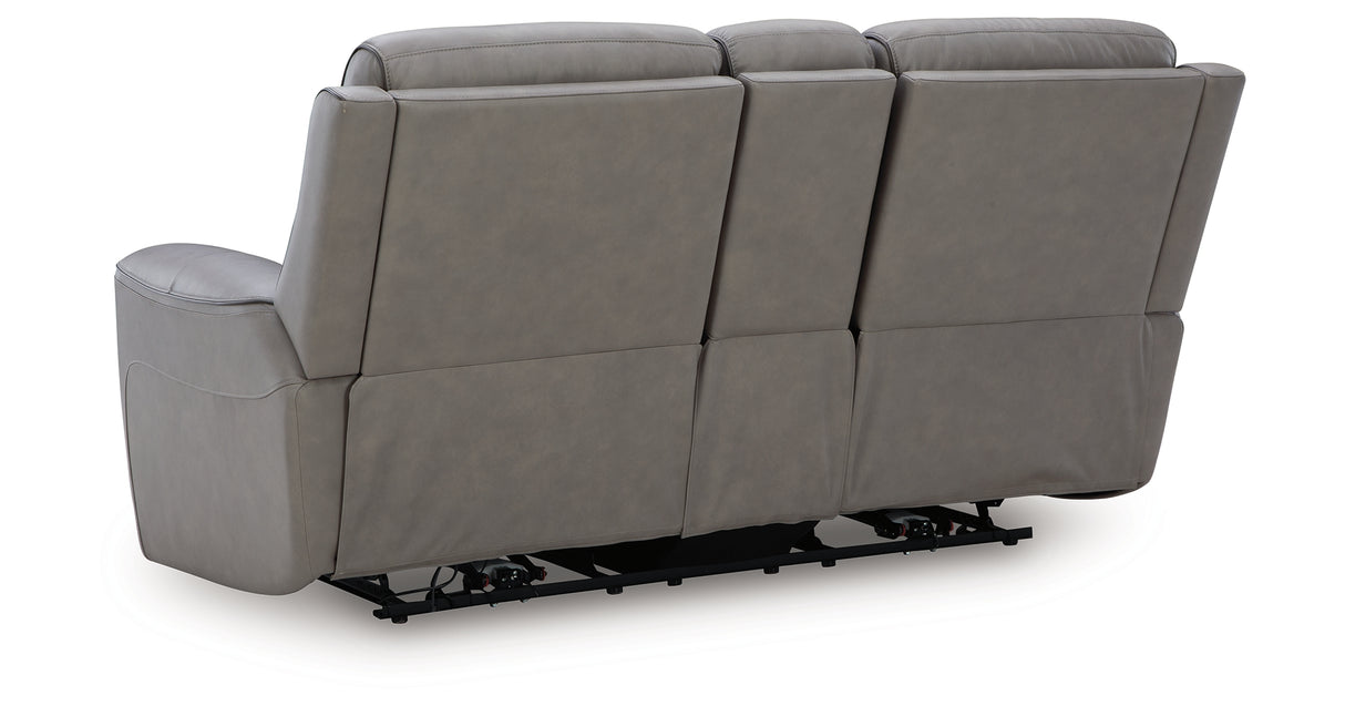 5Z-Comfort Coin Power Reclining Loveseat with Console from Ashley Furniture - Luna Furniture